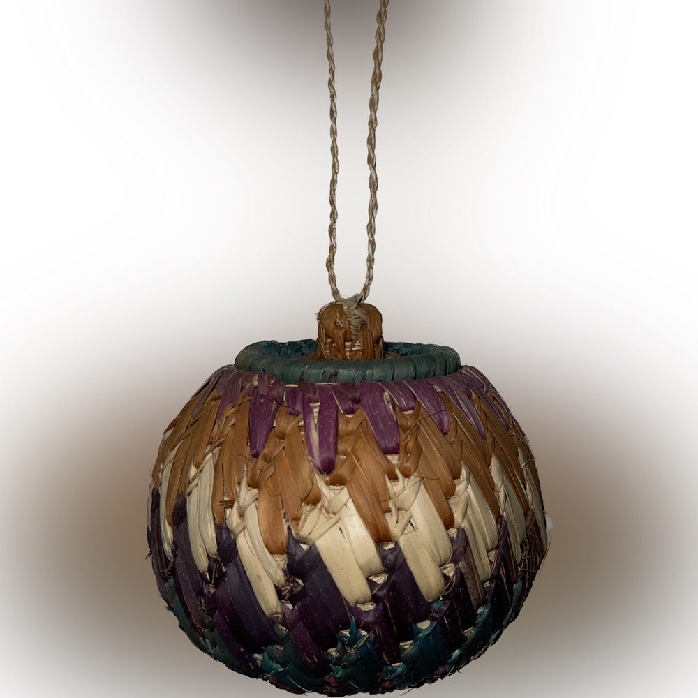 Antique Colorful Woven Hanging / Ornament Gorgeous Home Decoration 💥🦋 Vintage - Picture 5 of 6